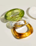 Isla Resin Bracelet Set - Green Multi