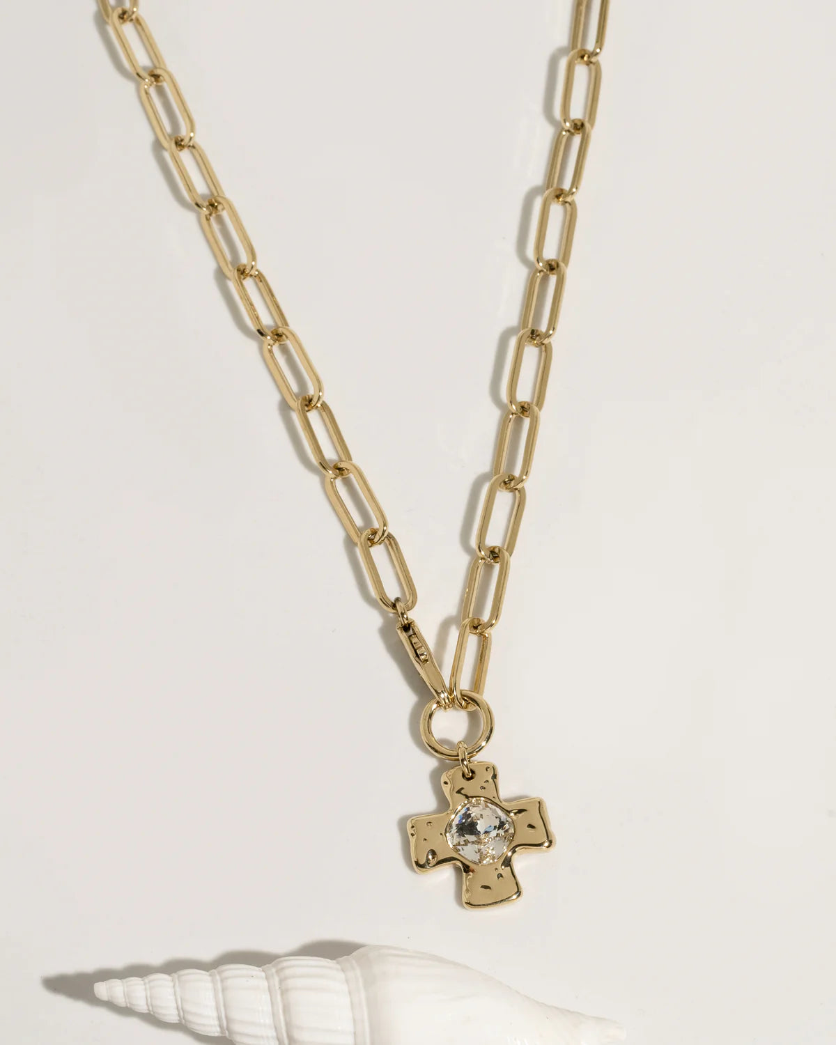 Chunky Cross Chain - Crystal