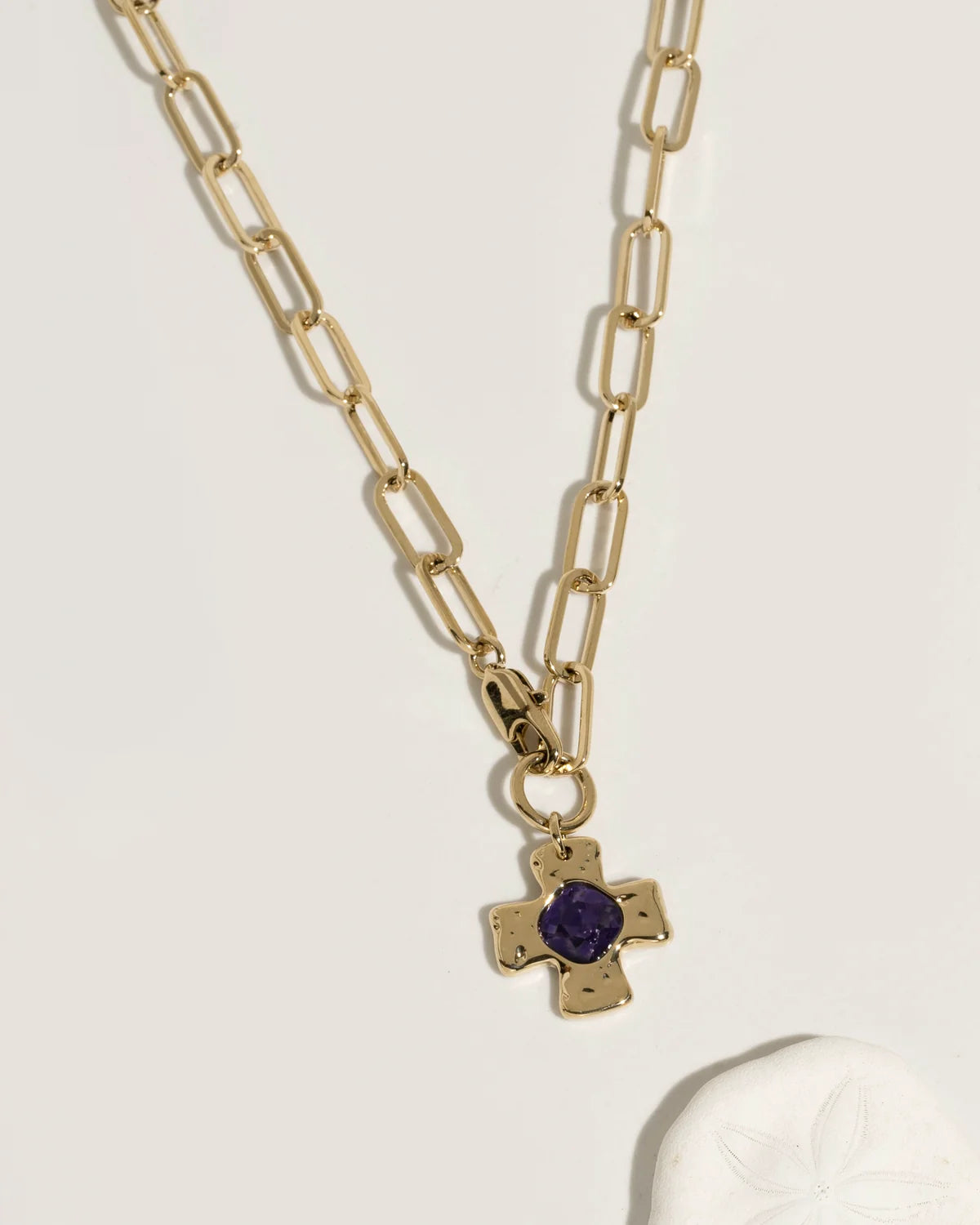 Chunky Cross Chain - Purple